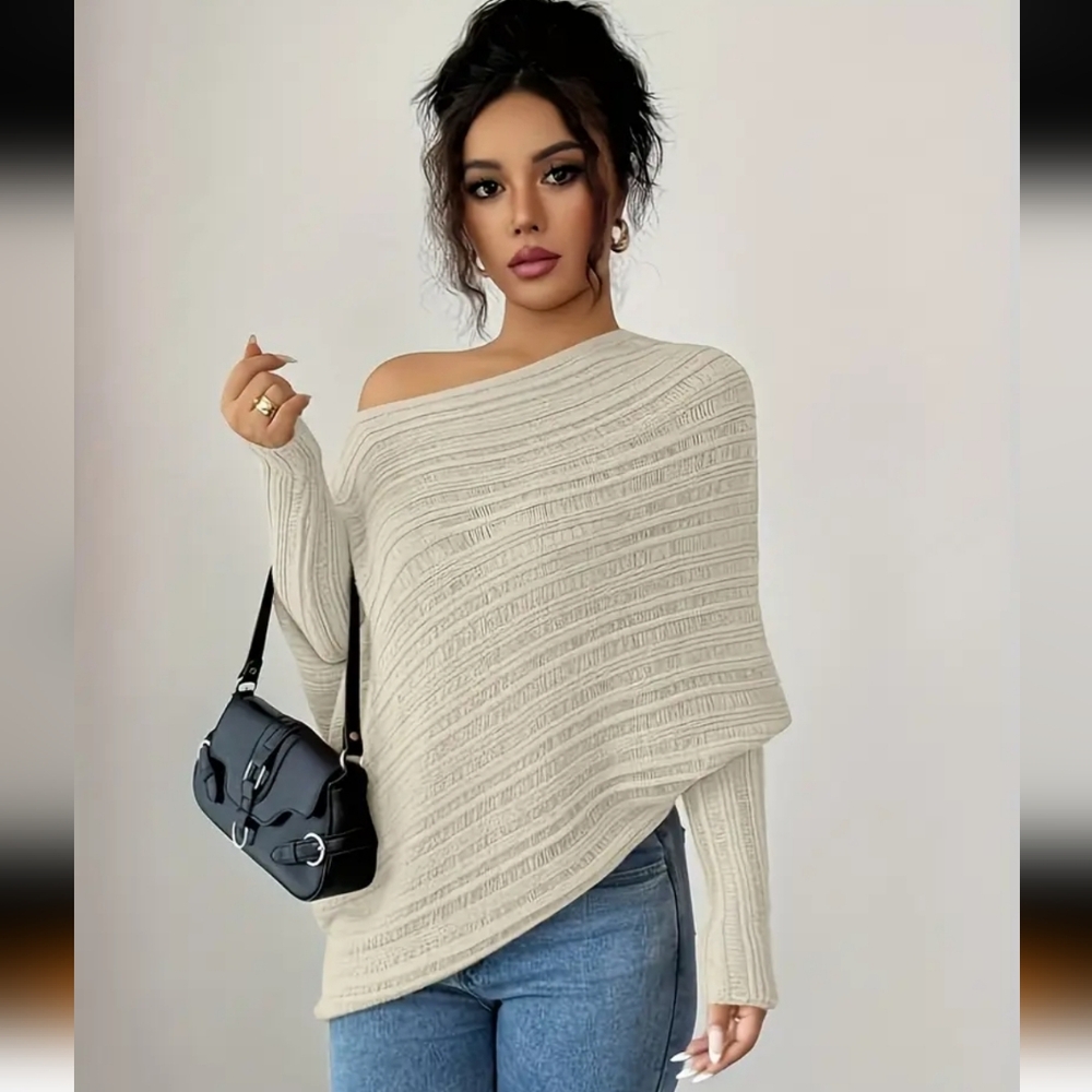 Elegant Off Shoulder Sweater